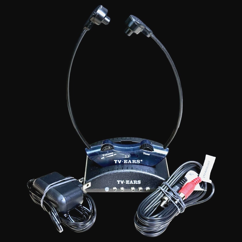 TV Ears 2.3MHz Headphones w/ Charging Base Unit‎ for Headphone System